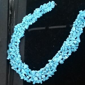 Bright Turquoise Chip Necklace for Women